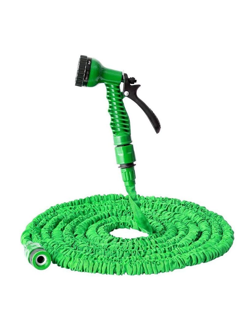 Mangueira Jardim Expansível 15 Metros Resistente Jatos D água Verde