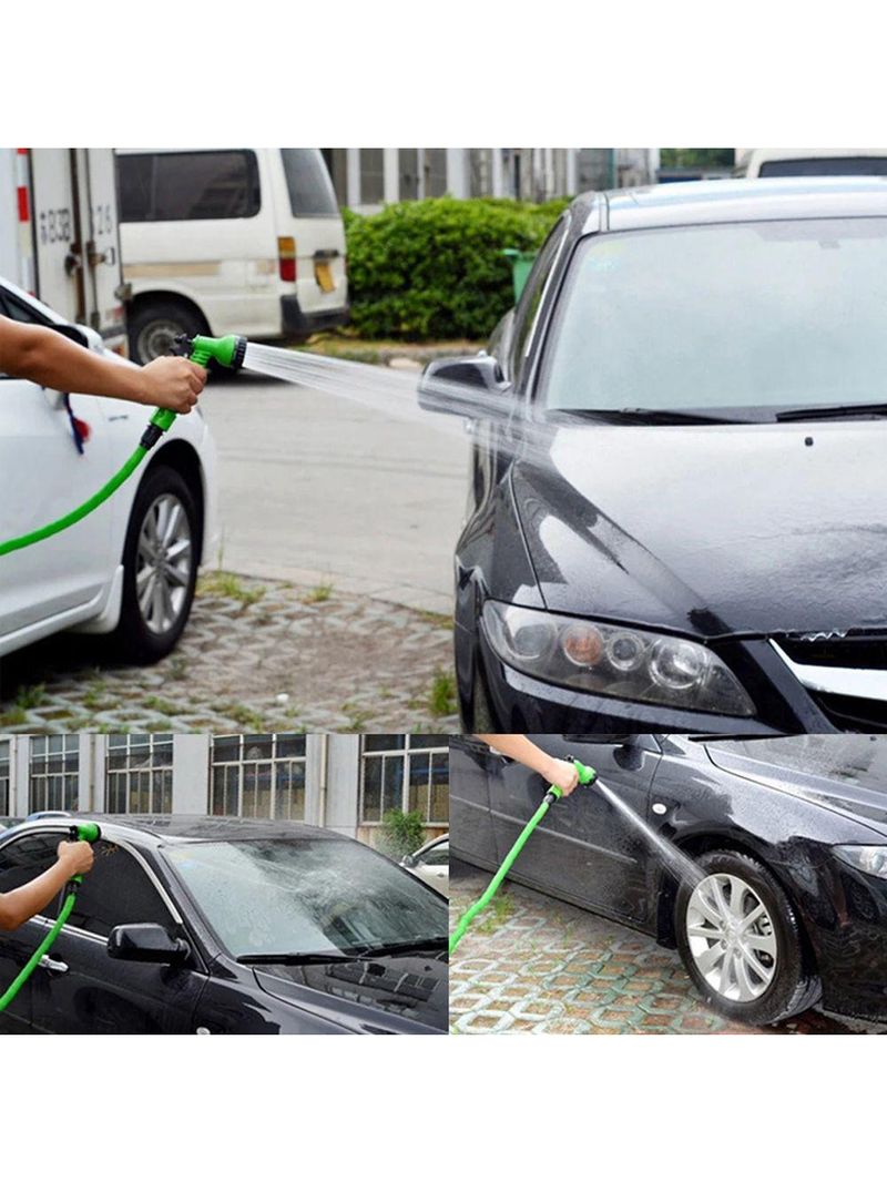 Mangueira Jardim Expansível 15 Metros Resistente Jatos D água Verde