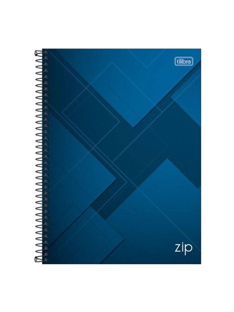 Caderno Espiral Universitário Zip 10 Matérias 200 Folhas Azul - Tilibra