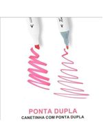Conjunto De Canetinhas Marcador Permanente Ponta Dupla 48 Cores