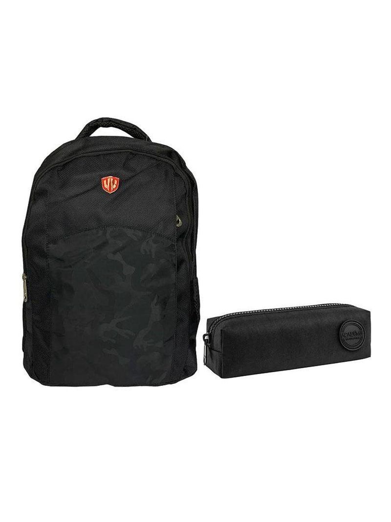 Kit Mochila Escolar Notebook Sbfp-7803 E Estojo Académie Preto - Fuseco