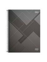 Caderno Espiral Universitário Zip 10 Matérias 200 Folhas Cinza - Tilibra