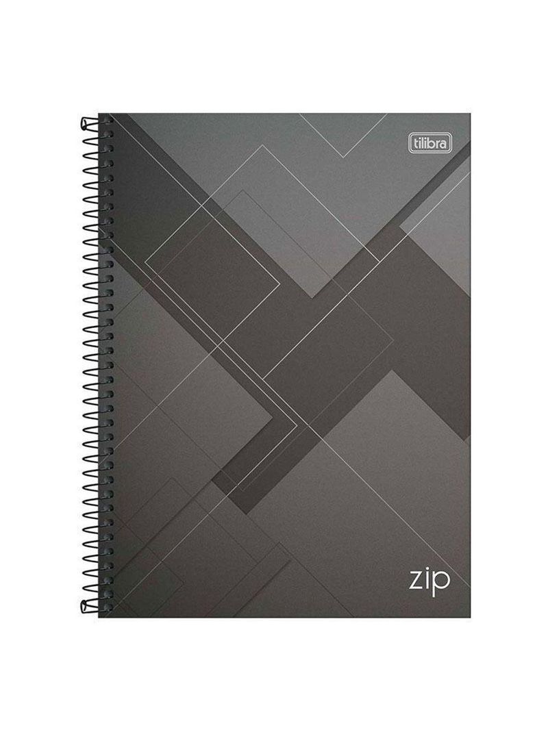 Caderno Espiral Universitário Zip 10 Matérias 200 Folhas Cinza - Tilibra