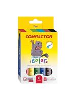Canetinha Hidrográfica Color 1582416 6 Cores - Compactor