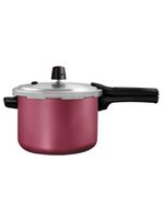 Panela de pressão 4,5l panelux magnific em alumínio com antiaderente ptfe - cereja