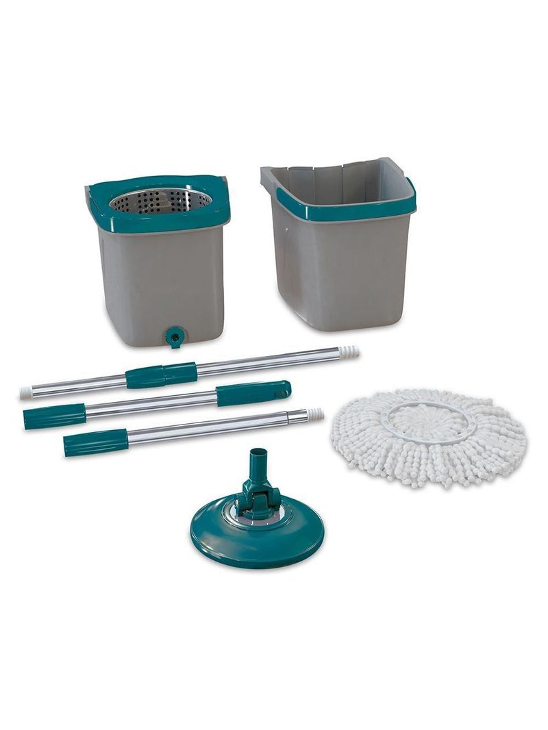 Mop giratório duas Águas fit flashlimp mop7504 - cinza/verde esmeralda