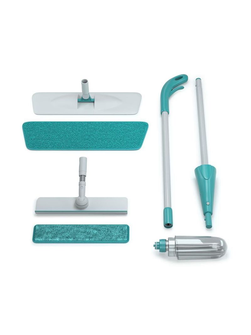 Mop spray 2 em 1 flashlimp com compartimento para produto de limpeza – verde esmeralda