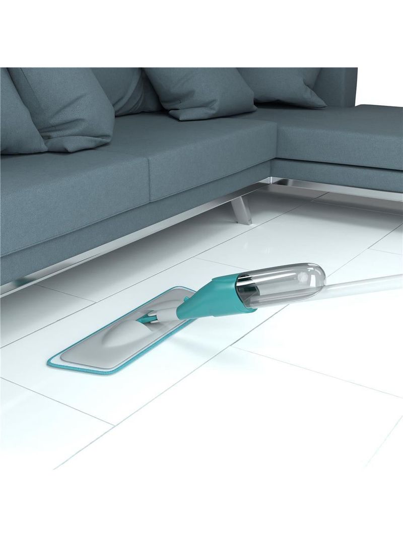 Mop spray 2 em 1 flashlimp com compartimento para produto de limpeza – verde esmeralda