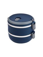 Marmita euro home lunch box em plástico e aço inox - azul