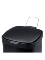 Lixeira brinox com pedal e balde frame 6 l - preta