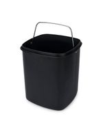 Lixeira brinox com pedal e balde frame 6 l - preta