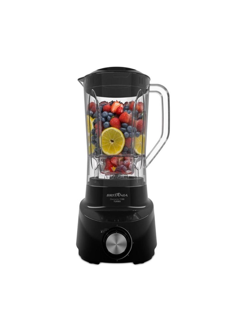Liquidificador britânia diamante 4 velocidades 600w preto