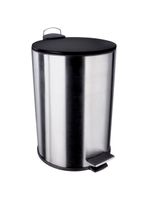 Lixeira euro home com pedal lix2256-pt em inox e pp – 12 l