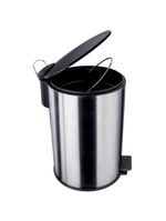 Lixeira euro home com pedal lix2256-pt em inox e pp – 12 l