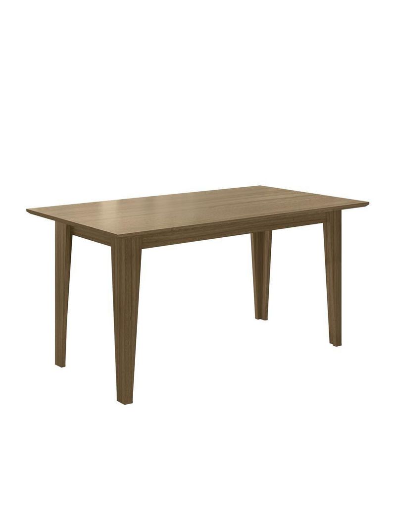 Mesa de jantar retangular poliman goya com 6 cadeiras revestidas em suede