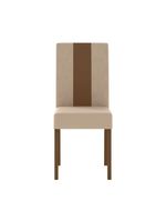 Mesa de jantar retangular poliman goya com 6 cadeiras revestidas em suede