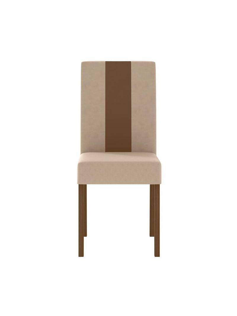 Mesa de jantar retangular poliman goya com 6 cadeiras revestidas em suede