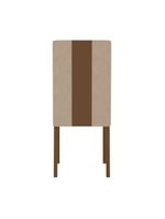 Mesa de jantar retangular poliman goya com 6 cadeiras revestidas em suede