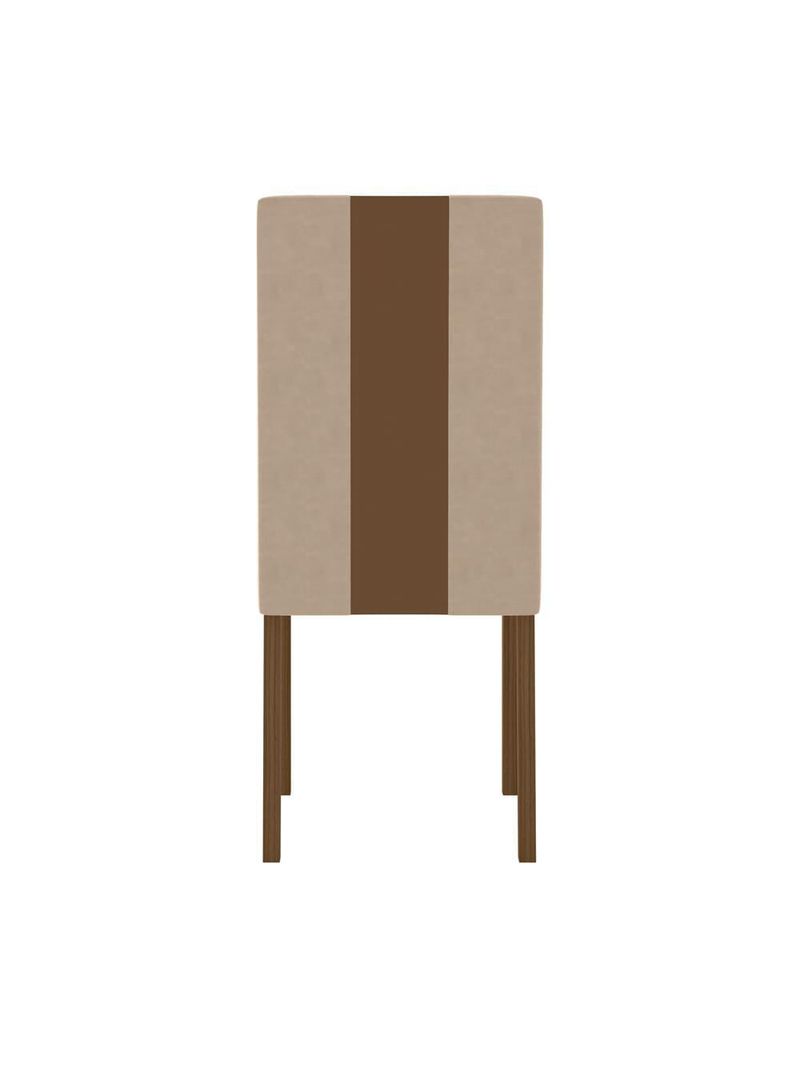 Mesa de jantar retangular poliman goya com 6 cadeiras revestidas em suede