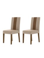 Mesa de jantar retangular poliman goya com 6 cadeiras revestidas em suede