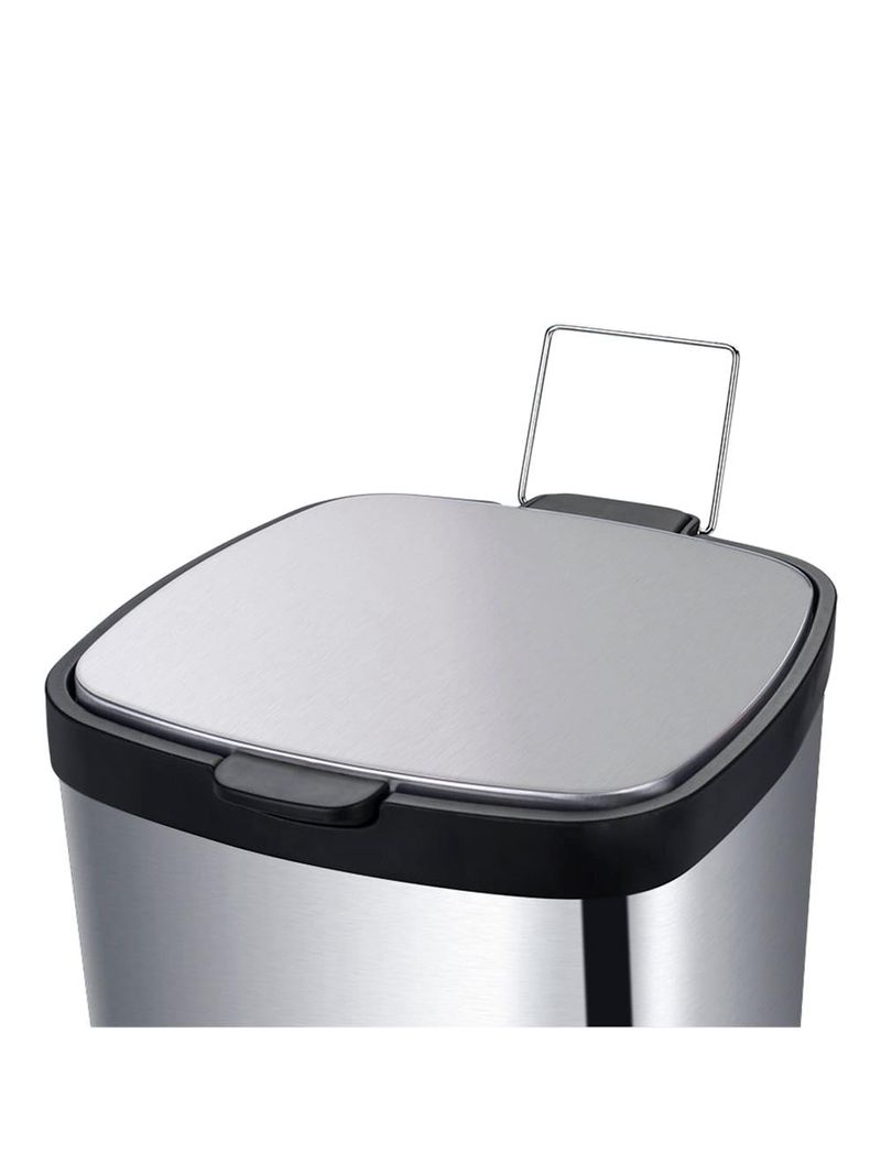 Lixeira brinox com pedal e balde frame inox - 12 l