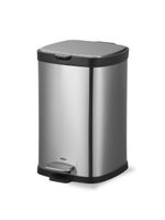 Lixeira brinox com pedal e balde frame inox - 12 l