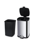 Lixeira brinox com pedal e balde frame inox - 12 l