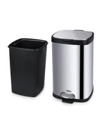 Lixeira brinox com pedal e balde frame inox - 12 l