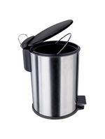 Lixeira euro home com pedal lix2317-pt em inox e pp – 3 l