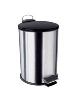 Lixeira euro home com pedal lix2317-pt em inox e pp – 3 l