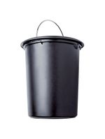 Lixeira euro home com pedal lix2317-pt em inox e pp – 3 l