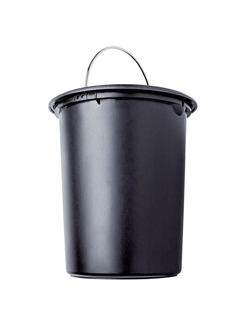 Lixeira euro home com pedal lix2317-pt em inox e pp – 3 l
