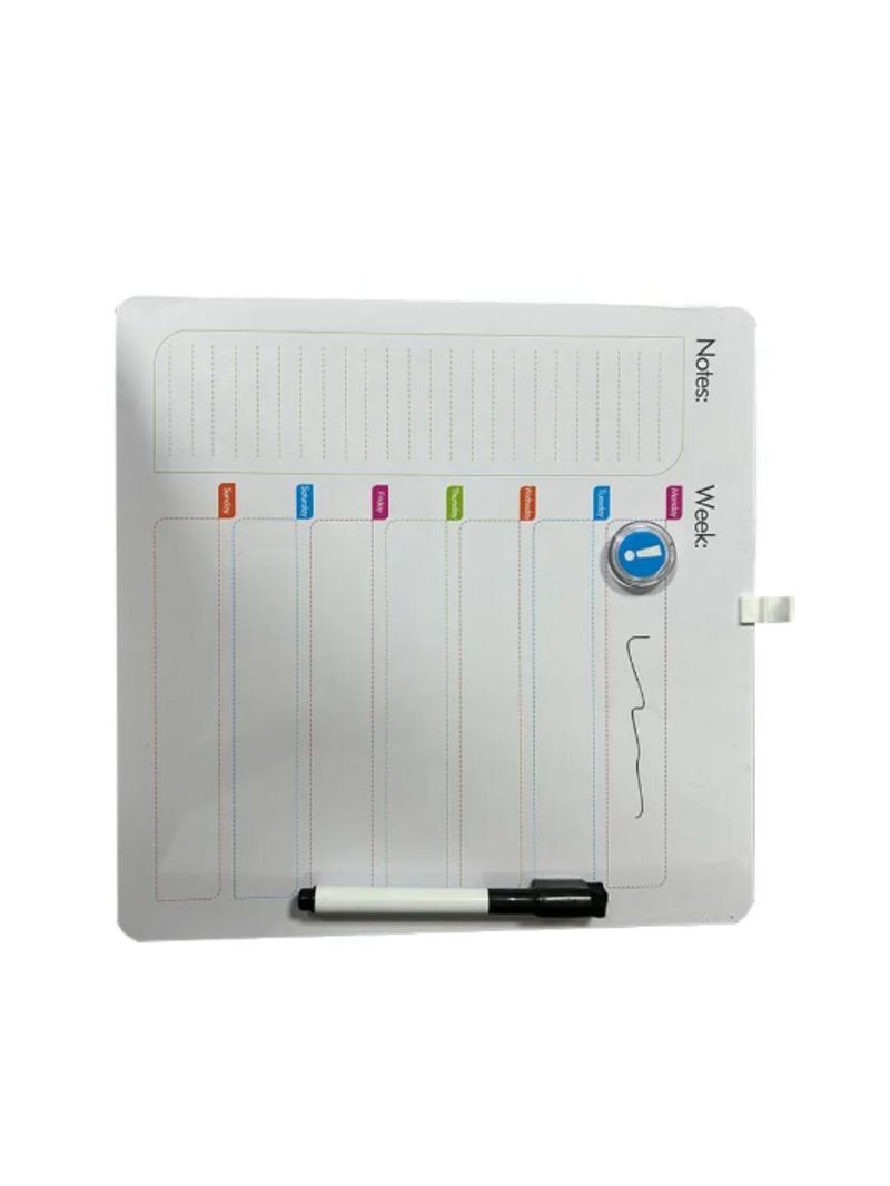 Lousa De Planejamento Semanal Quadro Magnetico Planner Multiuso Tarefas Recados Anotacoes Aviso Completa Caneta Ima