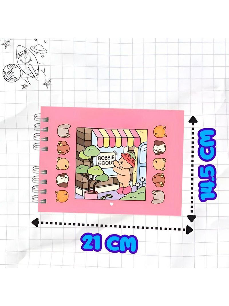 Livrinho Para Colorir Bobbie Goods Capa Dura Diversão Pintura Rosa