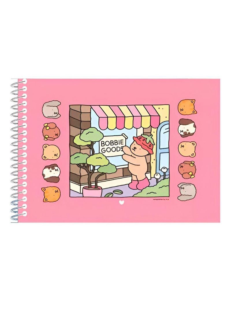 Livrinho Para Colorir Bobbie Goods Capa Dura Diversão Pintura Rosa