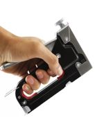 Kit Grampeador Pinador De Tapeceiro Maleta Kit Completo 4 A 14mm 300 Grampos Pregos Estofado Madeira