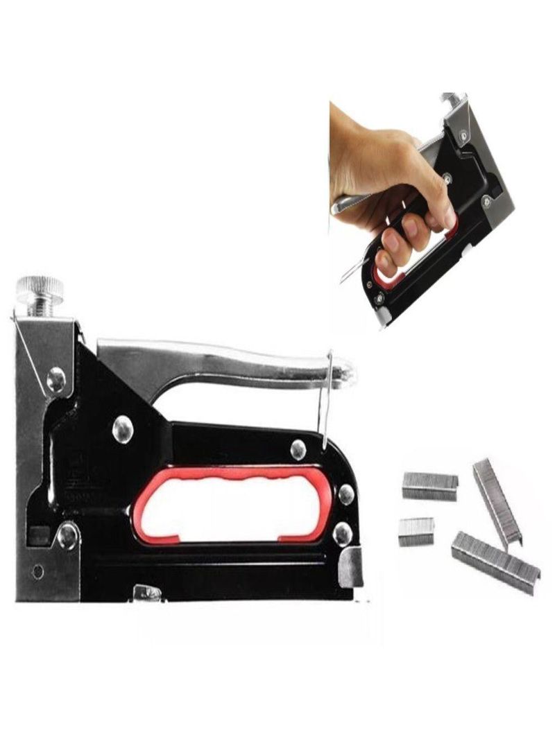 Kit Grampeador Pinador De Tapeceiro Maleta Kit Completo 4 A 14mm 300 Grampos Pregos Estofado Madeira