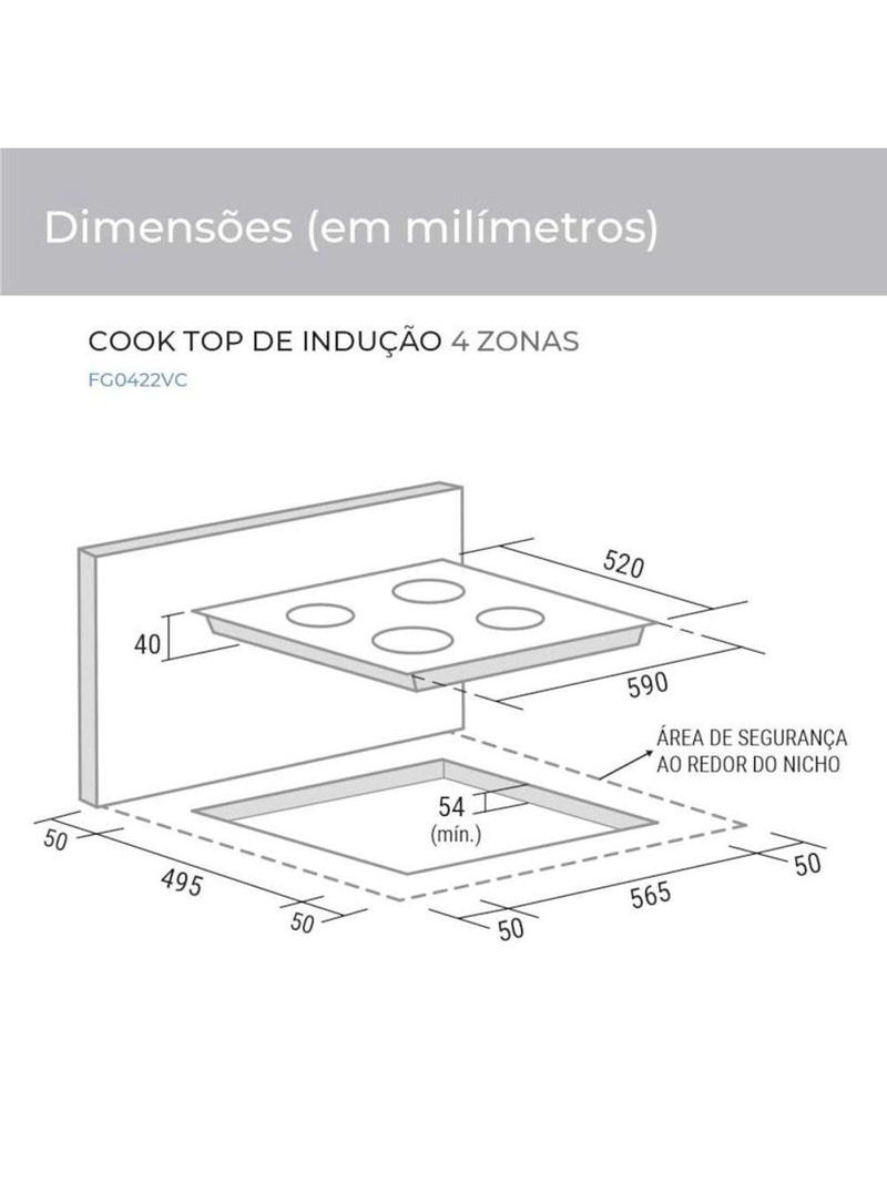 Cooktop De Indução 4 Zonas De Aquecimento Suggar 220V