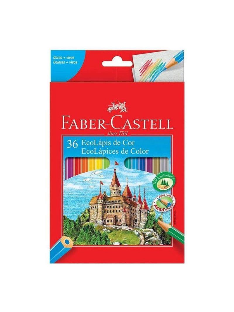 Lápis De Cor Ecolápis 120136g 36 Cores - Faber Castell