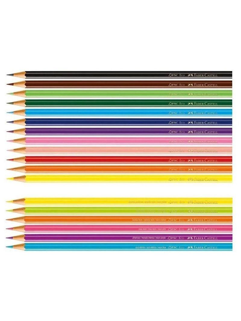Lápis De Cor Ecolápis 120112+6n 18 Cores - Faber Castell