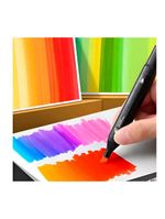 Kit Conjunto Marcadores Com Estojo Ponta Dupla 24 Peças