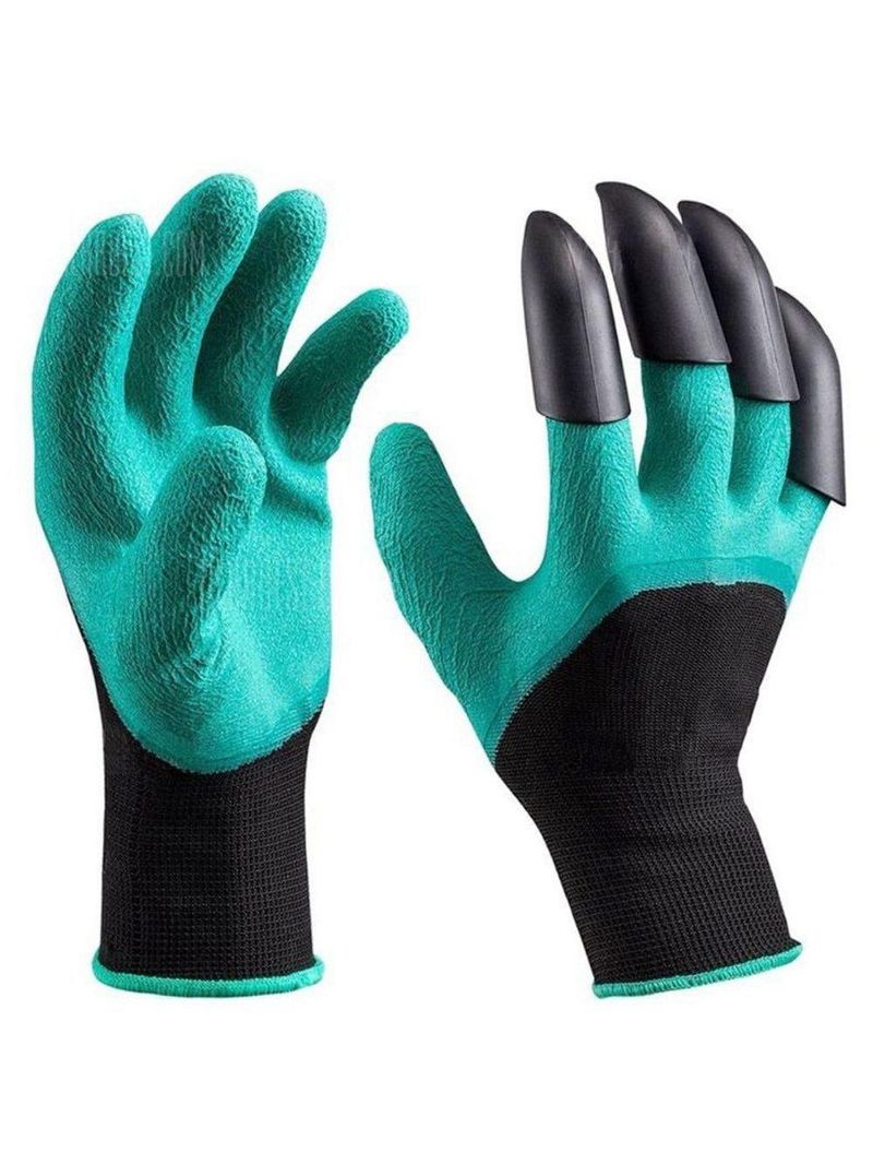 Luva Para Jardinagem Com Garras Cavar Jardim Planta Protetora Par