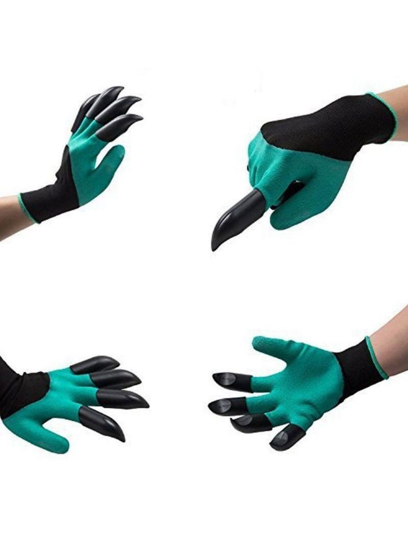 Luva Para Jardinagem Com Garras Cavar Jardim Planta Protetora Par