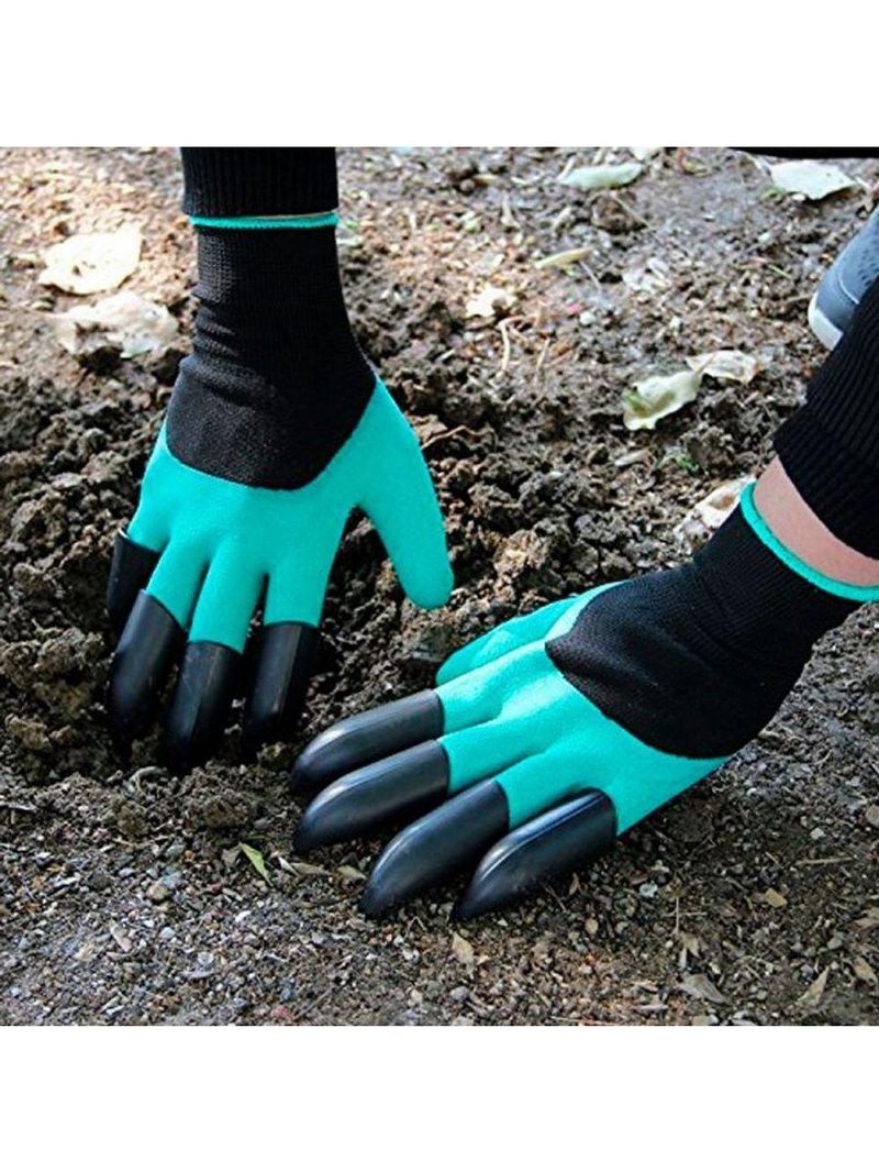 Luva Para Jardinagem Com Garras Cavar Jardim Planta Protetora Par