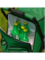 Banqueta Banco Dobravel Mochila Cadeira 2 Em 1 Bolsa Termica Pesca Camping Praia Pesqueiro Passeio Verde