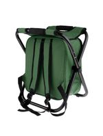 Banqueta Banco Dobravel Mochila Cadeira 2 Em 1 Bolsa Termica Pesca Camping Praia Pesqueiro Passeio Verde