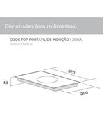 Cooktop Portátil De Indução 1 De Aquecimento Suggar 110V