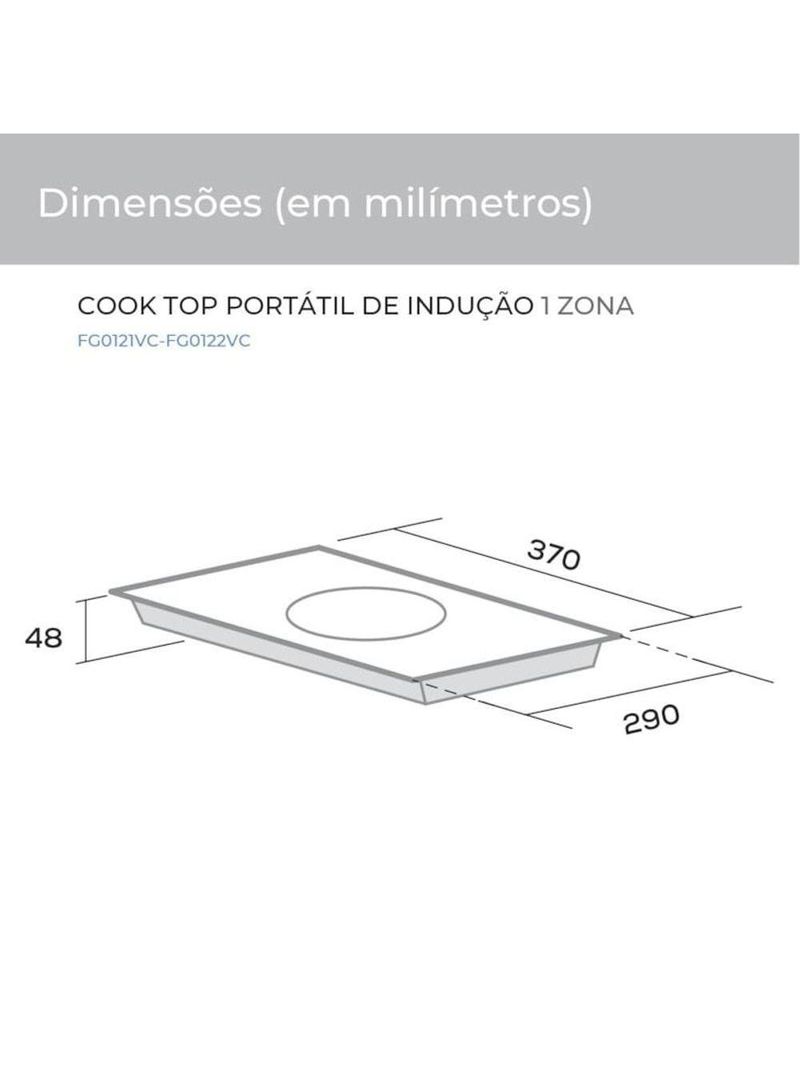 Cooktop Portátil De Indução 1 De Aquecimento Suggar 110V