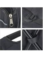 Banqueta Mochila Dobravel Vira Cadeira Bolsa Termica Portatil Multiuso Camping Pesqueiro Pesca 2 E 1 Preto