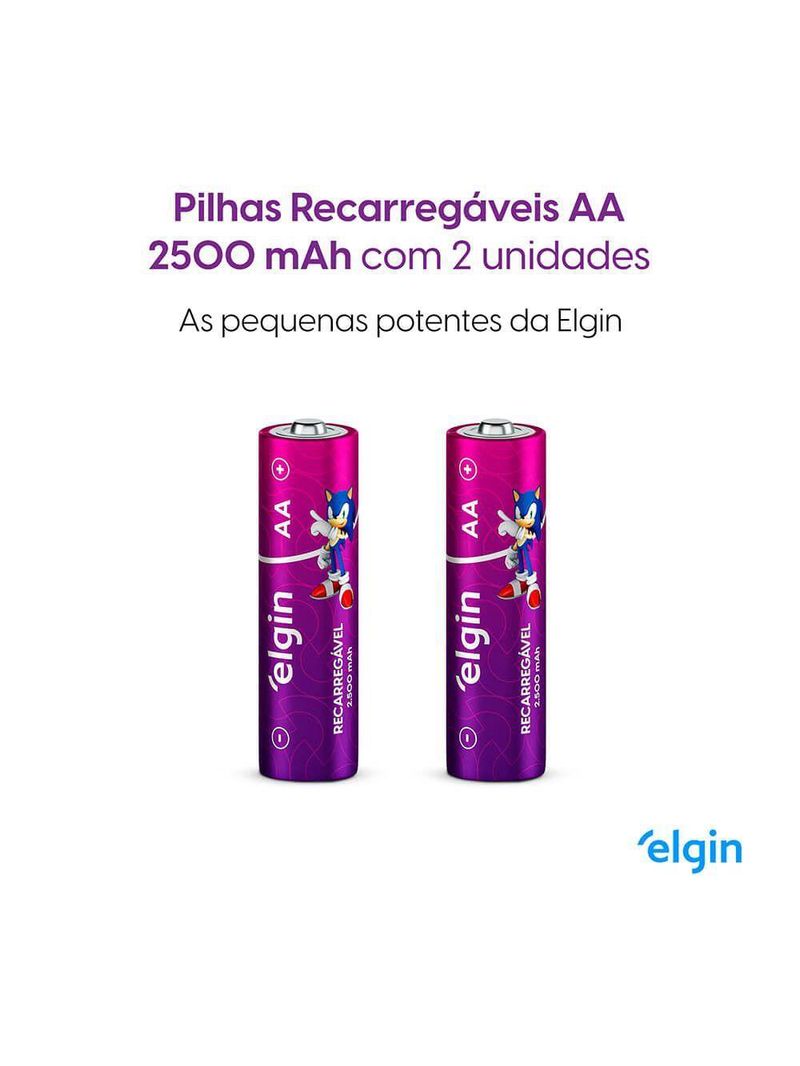Pilha Recarregável AA Comum Blister Com 2 Unidades